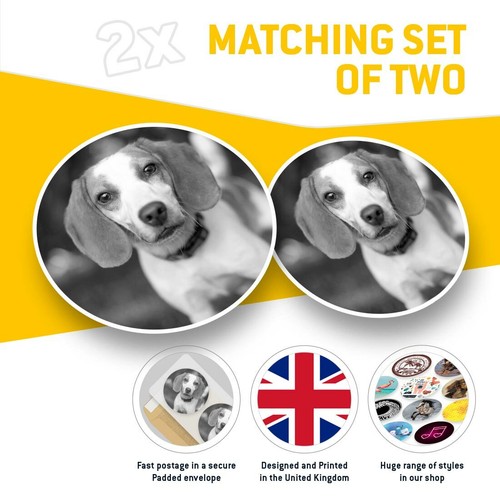 2 x Vinyl Stickers 20cm (bw) - English Foxhound Dog Puppy #35296 - Afbeelding 2 van 8