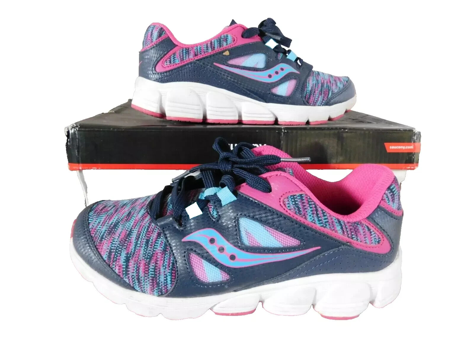 SAOLA Saucony Kotaro 4 Sneakers Sportive con Lacci Bambina Taglia 4 W Rosa Blu