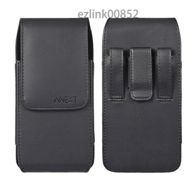 Leather hones Vertical Pouch Belt Clip Loop Holster Cover Case OtterBox