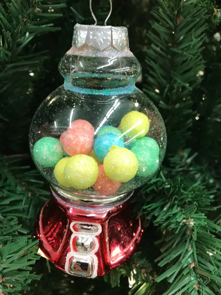 Glass Gumball Machine Ornament