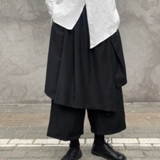 Japanese women's street style Culotte wide leg pants casual trousers