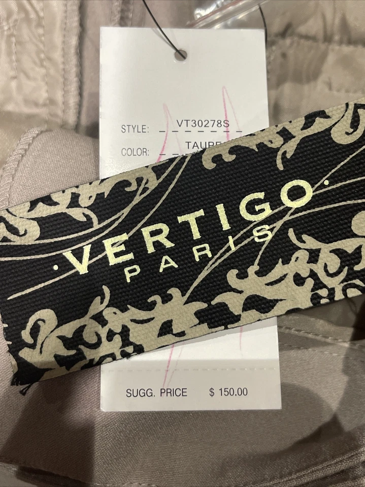 Beige/Tan Vertigo Paris Burmuda Short Size 8 - Image 3 of 4