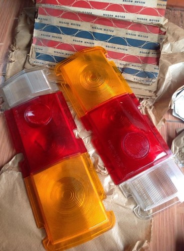 DATSUN 510 BLUEBIRD Taillight Rear Lamps LENS EURO Spec Set Genuine Nos LH+RH 68 - Picture 3 of 7