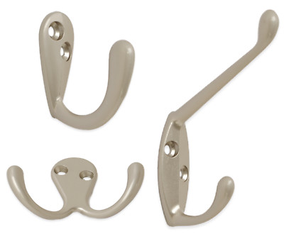 Satin Nickel Metall Modern Gewandhaken Doppel Gewandhaken Hut- und Kleiderhaken Metall