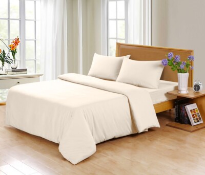 100% Bamboo, King size Sheet Set, Ivory, 4 Piece Sheet set, 320tc by SleepGarden