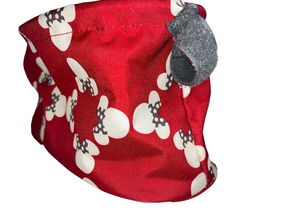 Disney Baby Minnie Mouse Stroller Caddy Red With White Polka Dots Gray Details - Image 4 of 4