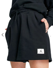 JORDAN Women's Air Jordan Flight Fleece Shorts Plus Size 1X Black MJ Jumpman