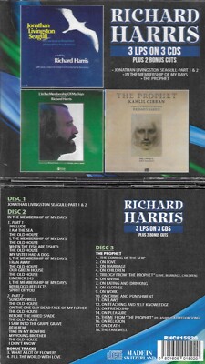 RICHARD HARRIS-Jonathan Livingston Seagull/I, Membership of My Days/Prophet-3CDS