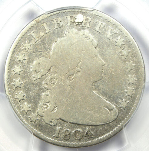 1804 Draped Bust Quarter 25C Coin - Certified PCGS Good Detail - Rare Date Coin!