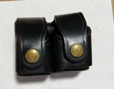 DUTYMAN 5811U DOUBLE PLAIN Leather SpeedLoader, METAL SNAPS