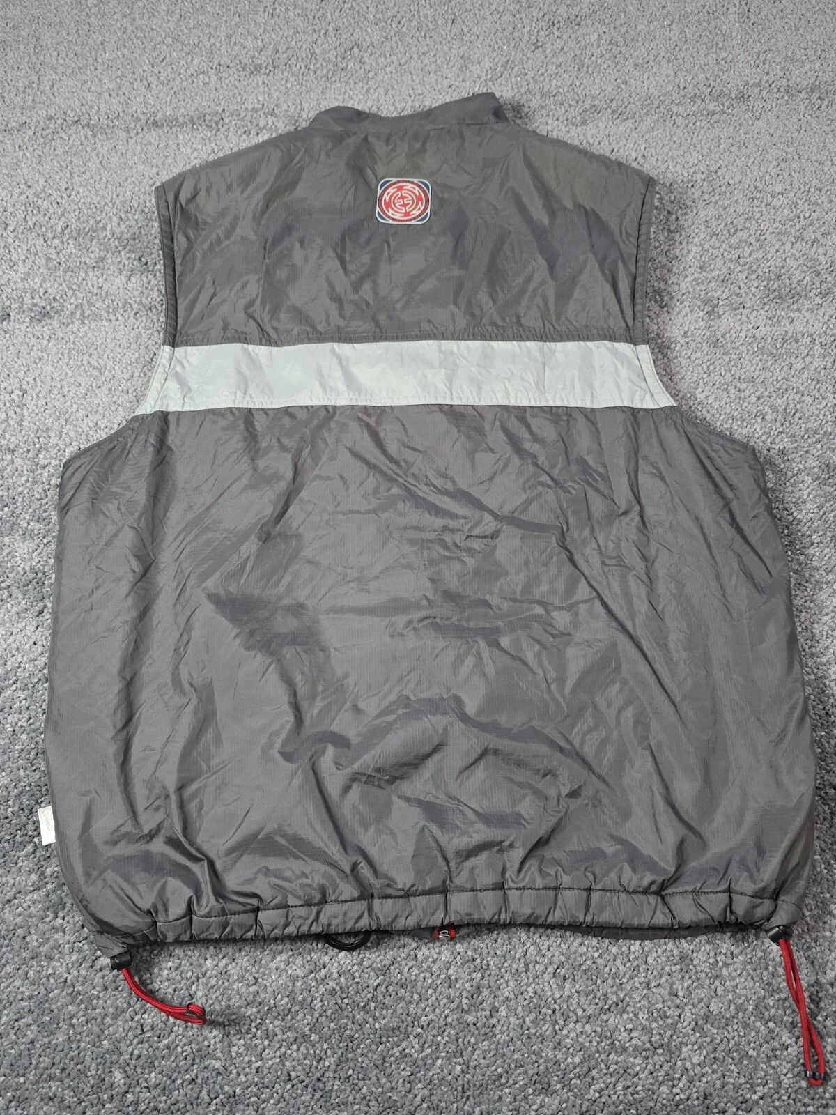 VINTAGE Planet Earth Outerwear Puff Vest Mens L Gray Ski BROKEN ZIPPER image 8