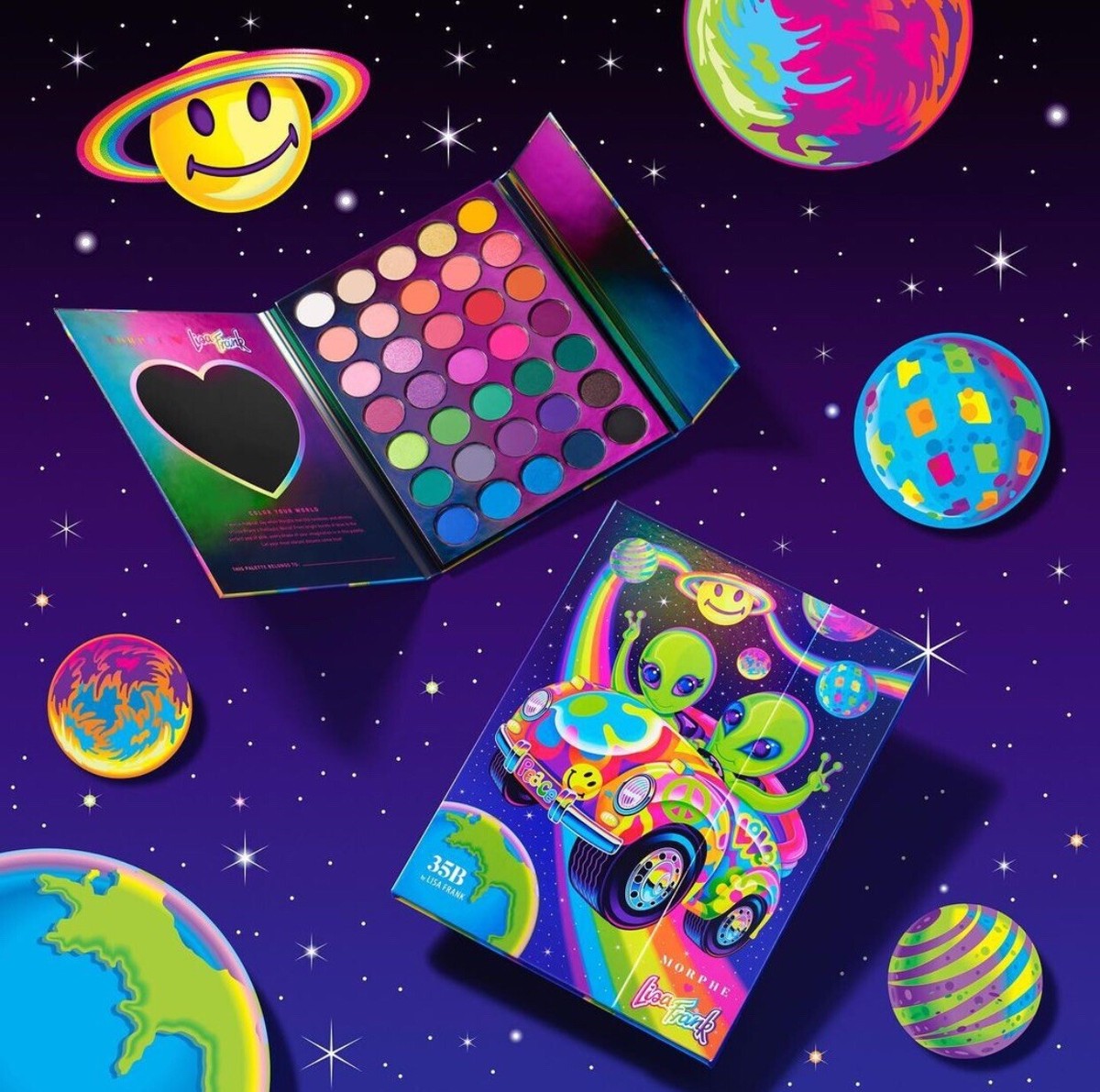 Morphe X Lisa Frank 35B Alien Print Palette NWT 100% Authentic | eBay