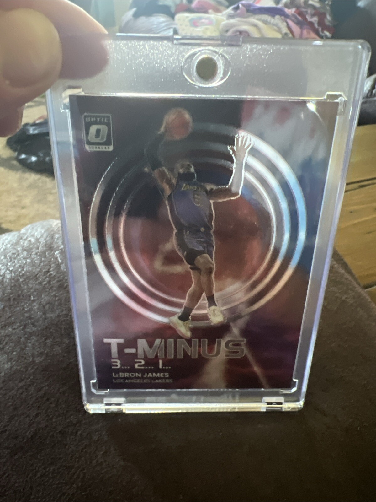 2022-23 Donruss Optic Lebron James T-minus 3…2..1.. Holo Prizm #15 Lakers Finals