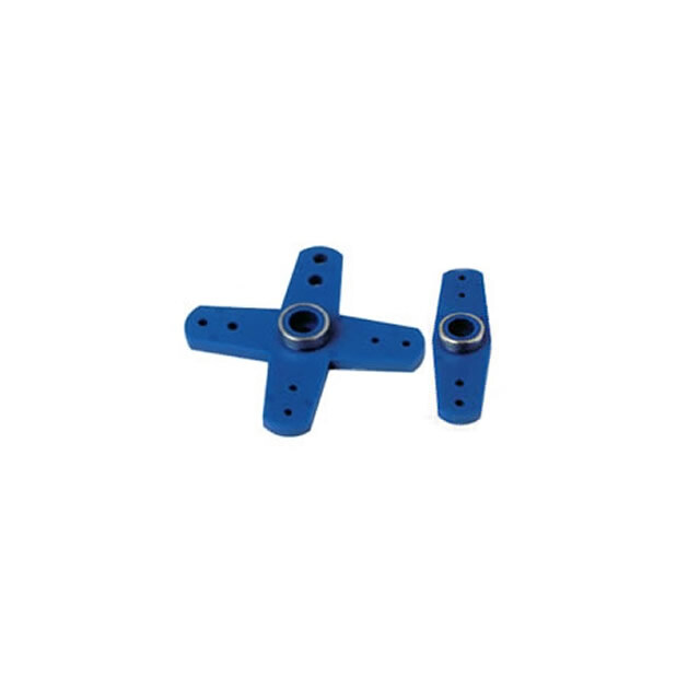 Fastrax KO Straight and Cross Type Servo Horns  Blue 23T FAST12B