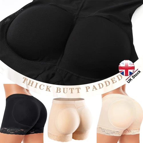 Women Padded Bum Enhancer Shaper Panty Butt Lift Booty Boyshorts Underwear Pants - Picture 1 of 20