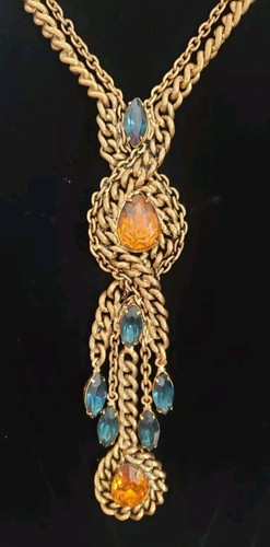 ELIZABETH COLE NECKLACE DESIGNER STATEMENT JEWELRY RETRO COLLECTIBLE FASHION