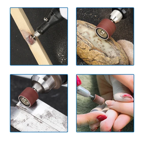 Kit de tambor de lijado de 384 piezas manguitos de lijado con mandriles para herramienta giratoria Dremel - Imagen 12 de 14