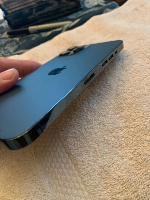 OEM Apple iPhone 12 Pro Max Cubierta Trasera Cristal Carcasa Azul (B) Foto 3 de 4