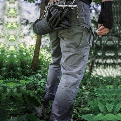 Pantalones tácticos militares para hombre Pantalones de carga de combate Pantalones impermeables de múltiples bolsillos - Imagen 22 de 96
