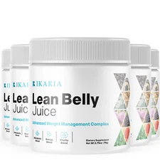 (5 Pack) Ikaria Lean Belly Juice, Ikaria Lean Belly Juice Powder (13.75oz) 