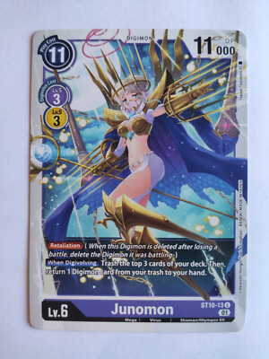 Junomon ST10-13 Digimon Card Game Uncommon