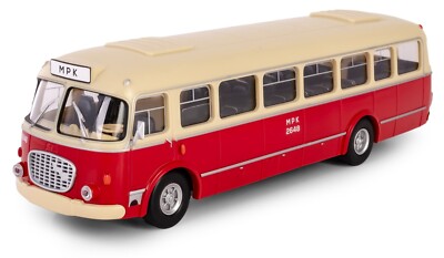 Jelcz 272 Mex Iconic Bus Vintage polnisches Auto Modell Diecast rot 24 cm Daffi 1:43