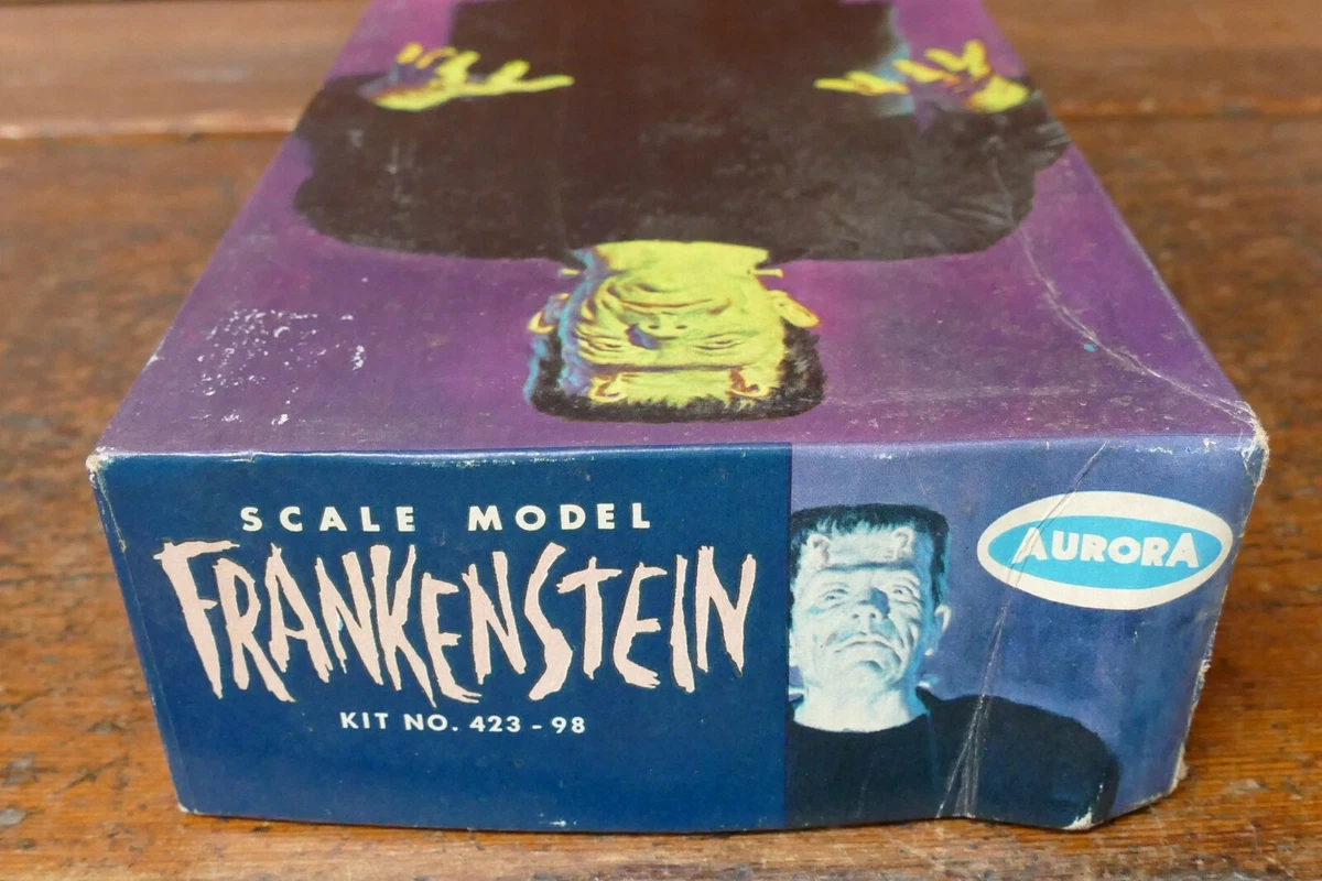 Vintage Original 1961 AURORA FRANKENSTEIN Model Kit Unbuilt In Box Instructions