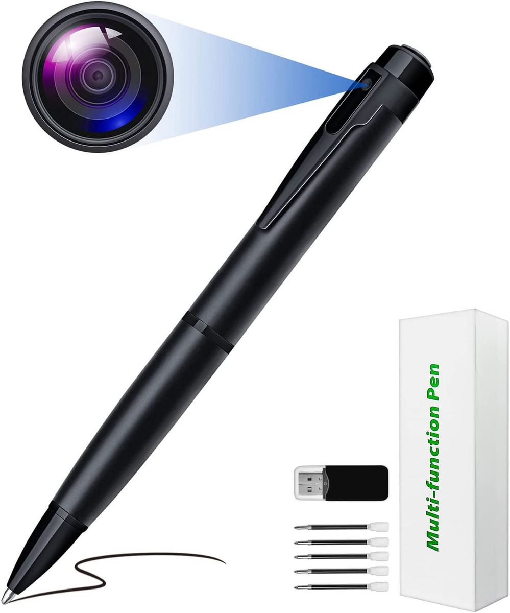 Telecamera Nascosta, Telecamere Spia Mini Microcamera Spia 64 GB HD 1080P  Penna