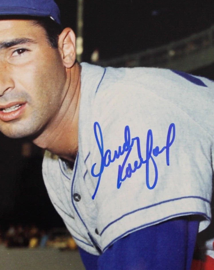 Sandy Koufax Los Angeles Dodgers HOF Autographed 8x10 Photo PSA COA - Image 2 of 4