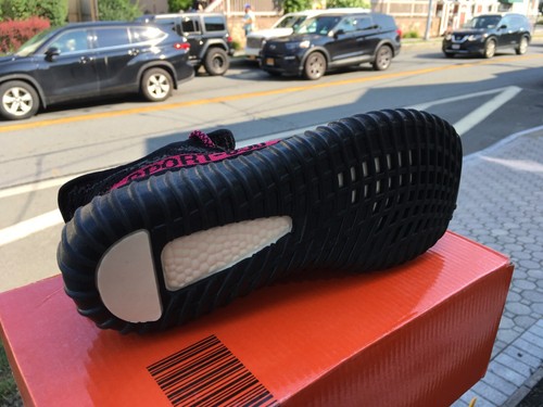 Mens Lightweight Black & Pink Sports Sneakers Style A650 - Picture 8 of 8