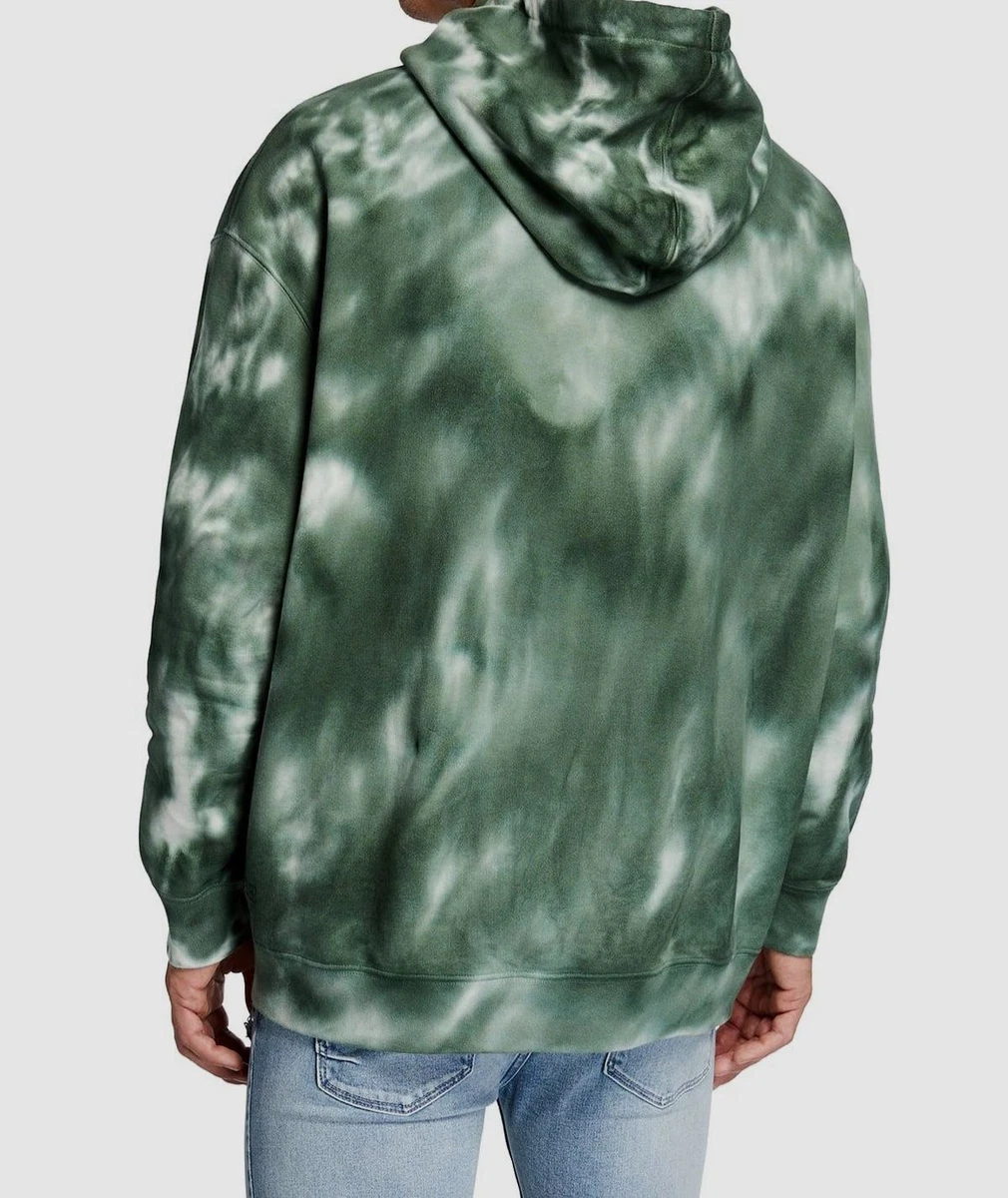 Green tie store dye hoodie