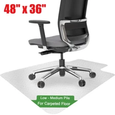 Office Chair Mat Computer Desk Chair Mat for Carpet Floor Extended Lip 48" x 36"