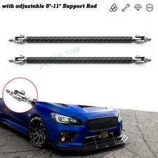 Strut Rod Carbon Pattern 8"-11" Front Bumper Diffuser Tie Bar For Subaru WRX STI