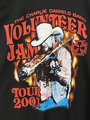 Vintage 2001 The Charlie Daniels Band Volunteer Jam Concert Tour Shirt Size L - Picture 2 of 16