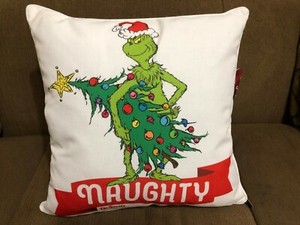 grinch naughty nice pillow cases