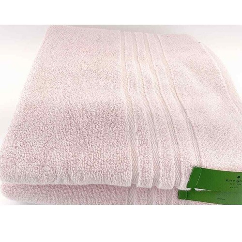 KATE SPADE New York Large Posh Pink Plush Cotton Bath Towels 28x54 Set of 2 NEW - Picture 3 of 5