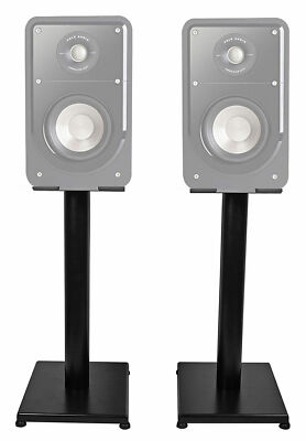 Black 21  Steel Bookshelf Speaker Stands For Polk Audio S15 Bookshelf Speakers