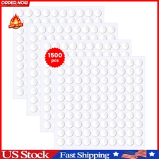 1500 Pieces Double Sided Adhesive Dots Clear Sticky Tack Tape Removable Stick...