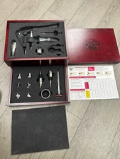 La Vigna Wine Bottle Opener w/ Accessories & Wine Glass Charms in Wood Gift Box