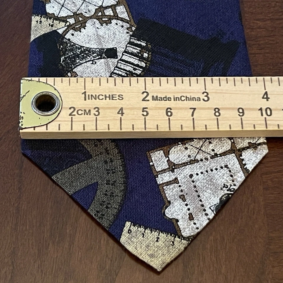 Corbata de cuello vintage estructura 100 % lino para hombre hecha en EE. UU. Foto 4 de 4