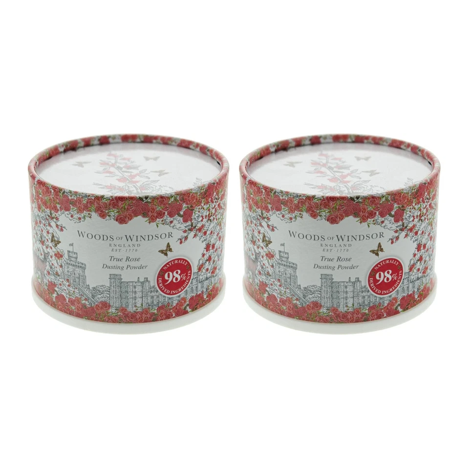Woods Of Windsor True Rose Dusting Powder 100g x 2