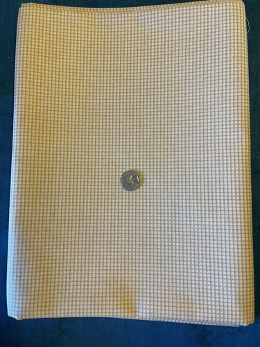 Fabric remnant Richloom yellow gold Tiny check plaid 1 3/4 yard unused - Picture 10 of 10