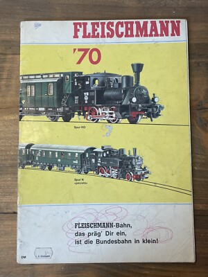 FLEISCHMANN Modelleisenbahn Eisenbahn Bausätze Katalog Prospekt 1970 SELTEN WESTDEUTSCHLAND