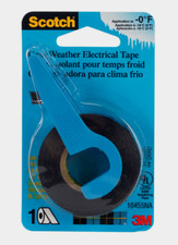 Scotch COLD WEATHER Black ELECTRICAL TAPE Premium Grade 3/4" x 350" L 10455