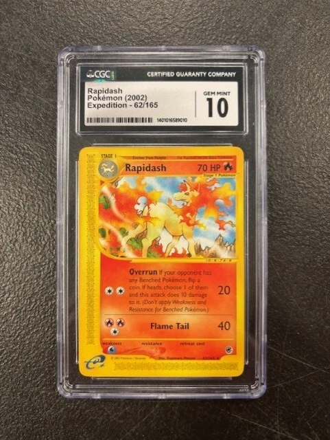 2002 Expedition Rapidash Non-Holo 62/165 CGC 10 GTC9010 TCGG
