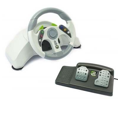 MadCatz MC2 Racing Lenkrad Controller Wheel Weiß für XBOX 360   