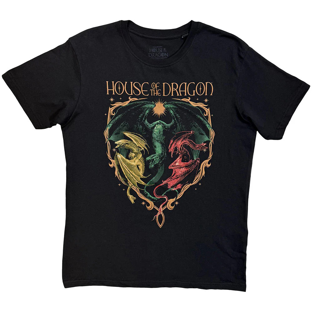 Camiseta House of the Dragon: Dragon Crest (Negro) OFICIAL NUEVA