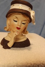 Vintage Relco Lady HEAD VASE 7