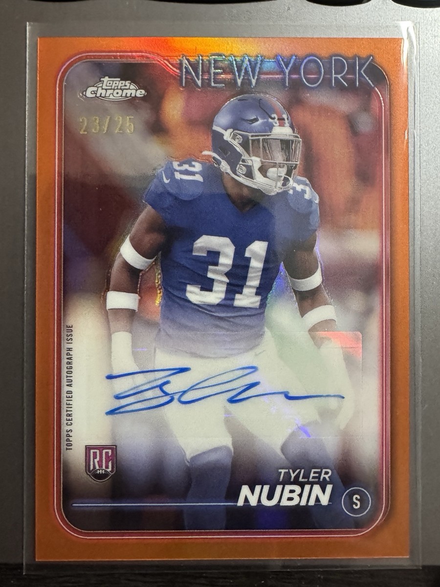 2024 Topps Chrome Autograph Card Tyler Nubin #RA-TNU ORANGE