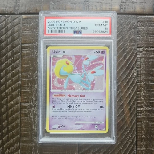 Pokemon Uxie Mysterious Treasures Holo Rare #18 PSA 10 Gem Mint